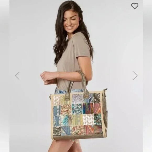 Anthropologie Antik Kraft Sweet Memories Patchwork Tote Bag - Picture 1 of 10